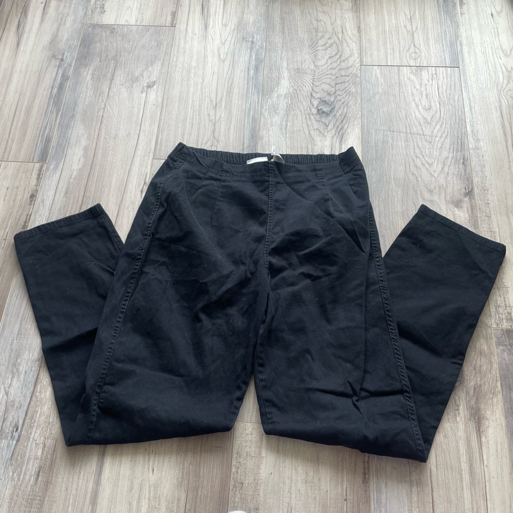 Vintage High Waisted White Stag Stretch Black Pants